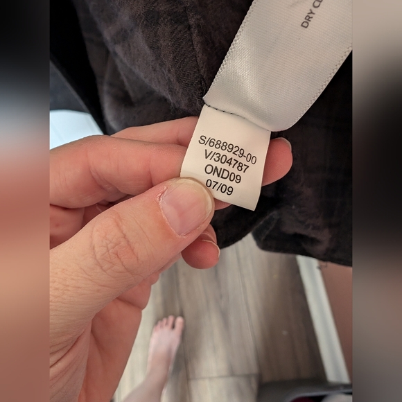 Vintage Old Navy Wool Military Utility Jacket Mens Small Grey/Blue/Plaid - Picture 7 of 8